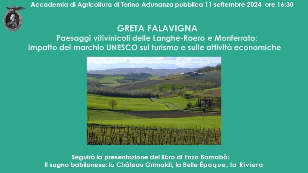 Accademia di Agricoltura di Torino Adunanza 11 settembre 2024